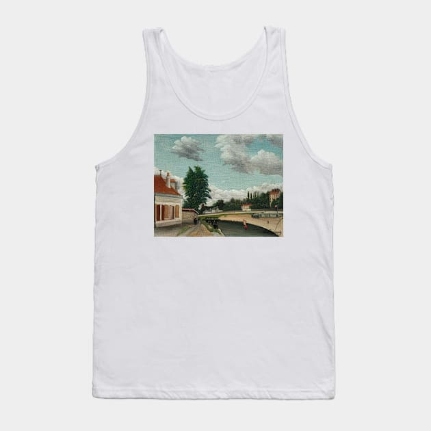 Outskirts of Paris by Henri Rousseau Tank Top by Classic Art Stall